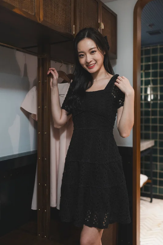 Clara Black Lace Dress