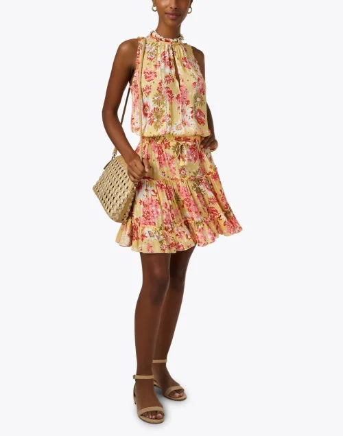 Clara Yellow Floral Print Dress