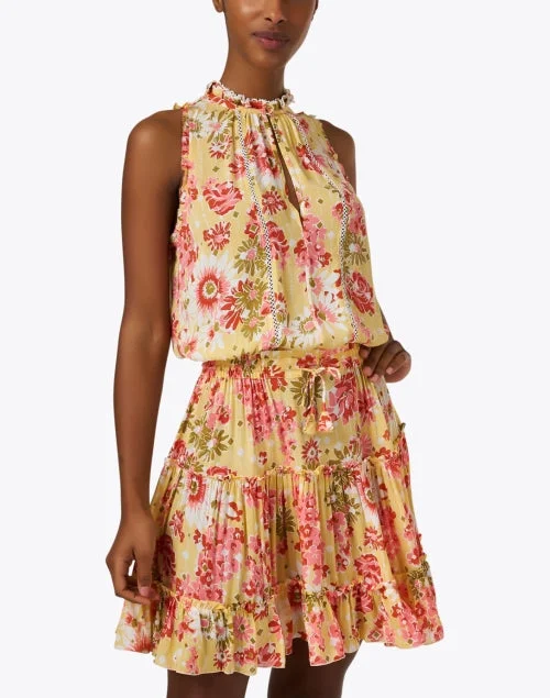 Clara Yellow Floral Print Dress