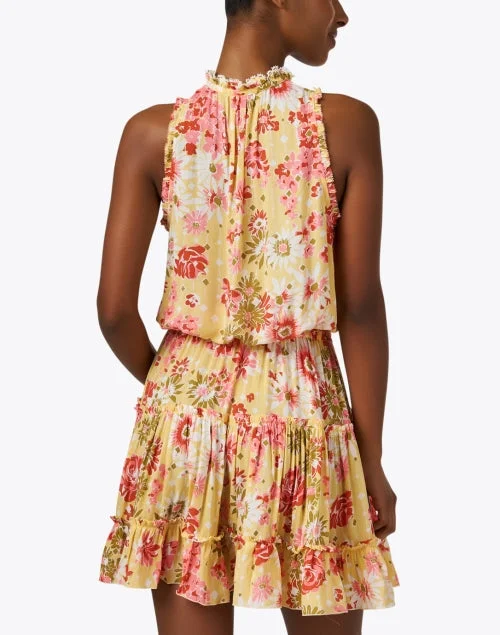 Clara Yellow Floral Print Dress