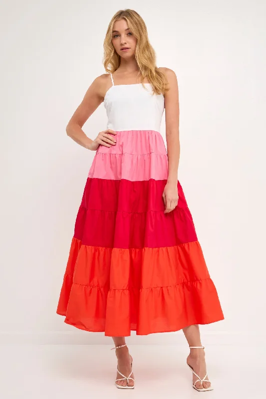 Color Block Spaghetti Maxi