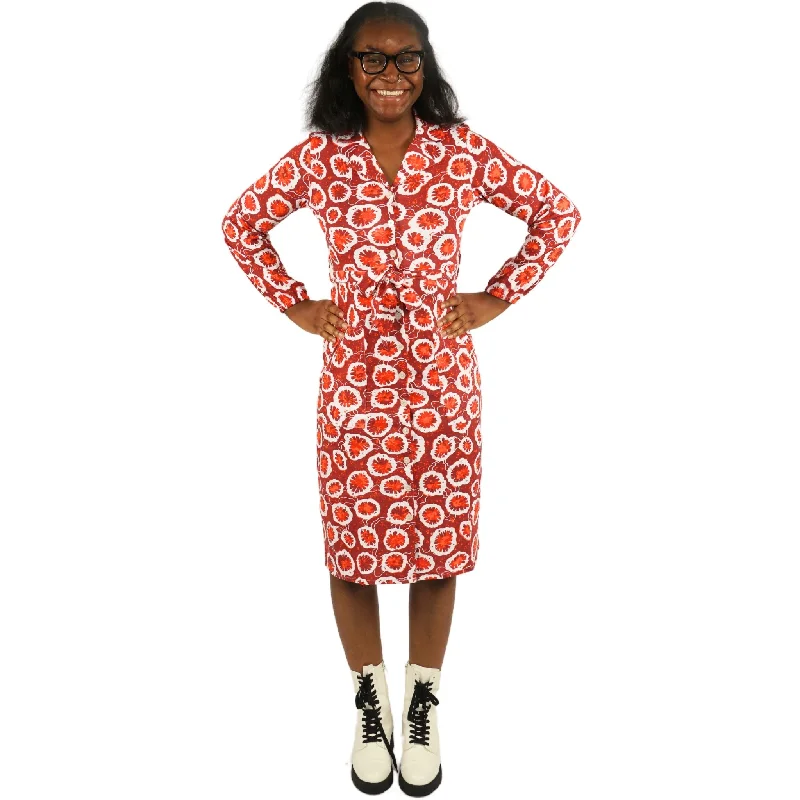 Coral Cross Section Shirt Dress [FINAL SALE]