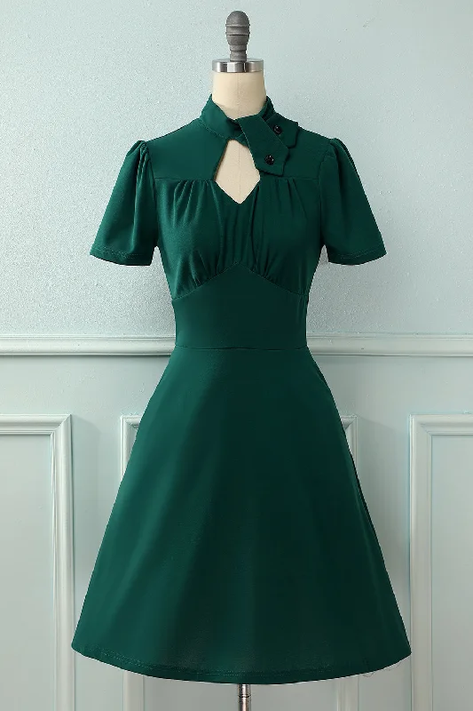 Dark Green Slim Fit Dress