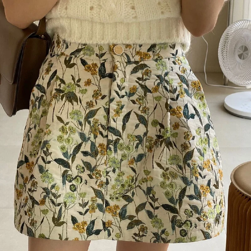 Forest Jacquard Skirt