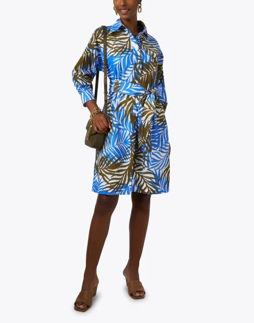 Ekatery Multi Fern Print Shirt Dress