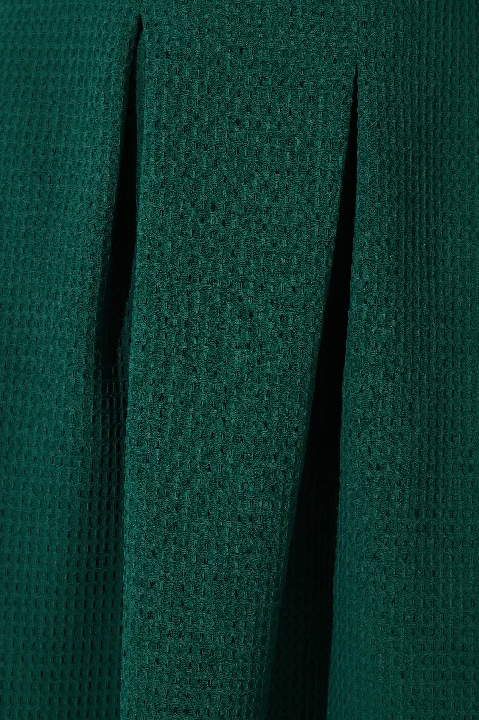 Elizabeth Dress In Textured Emerald