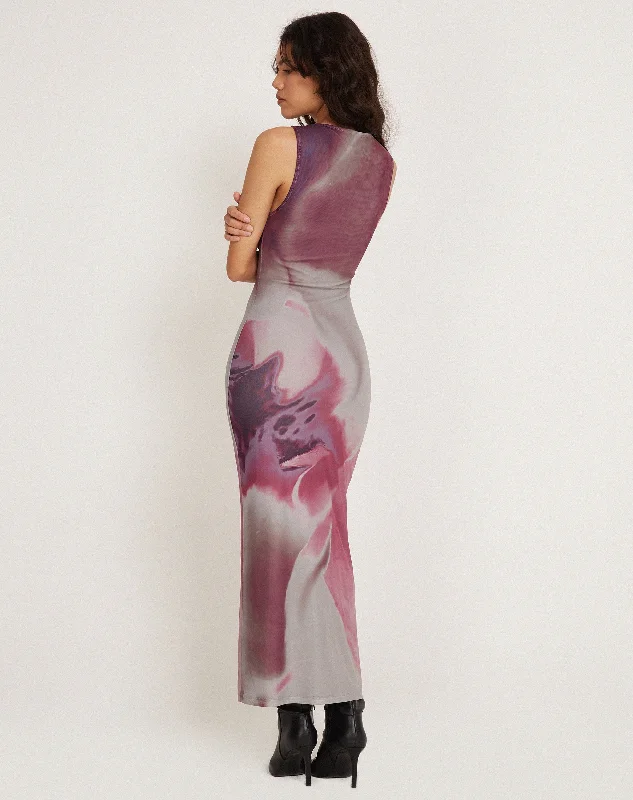 Fayola Printed Maxi Dress in Pink Anatomy of Nature