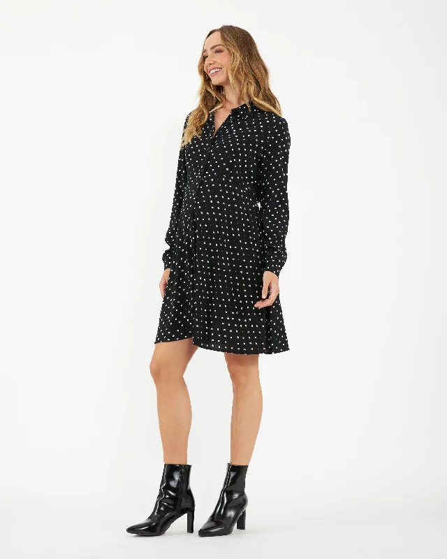 Fifi Shirt Dress  Black