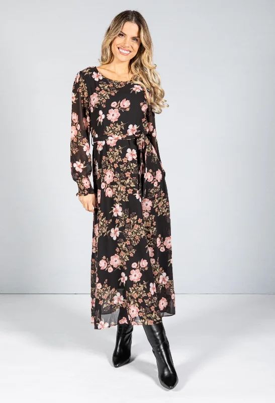 Floral Pattern Maxi Dress