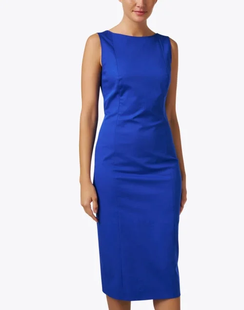 Foglia Blue Sheath Dress