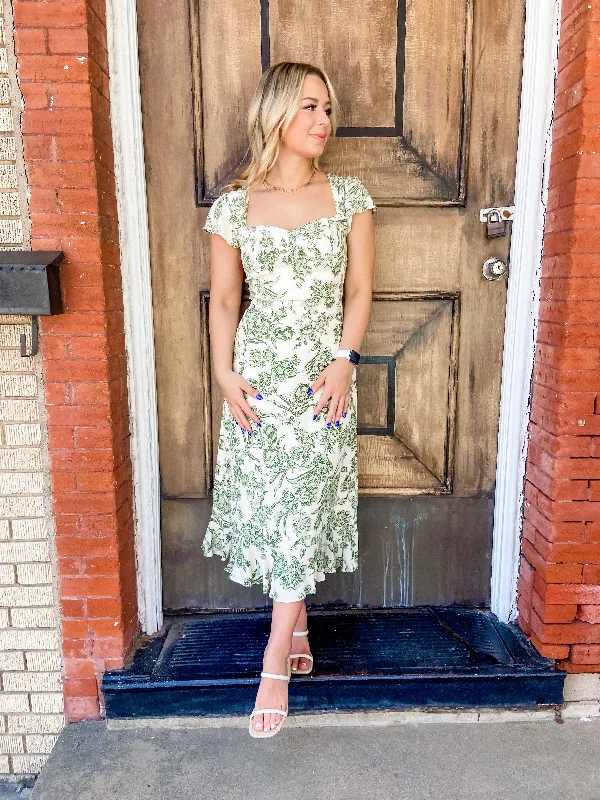 Forever Sage Midi Dress