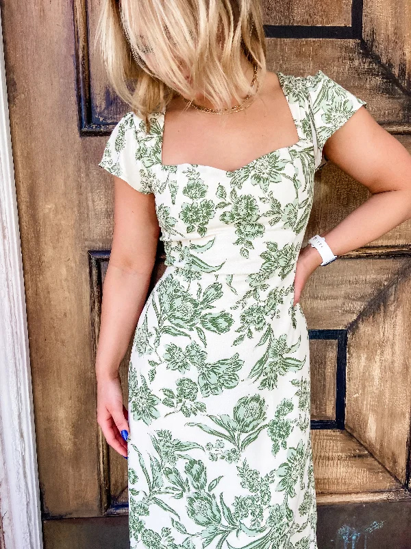 Forever Sage Midi Dress