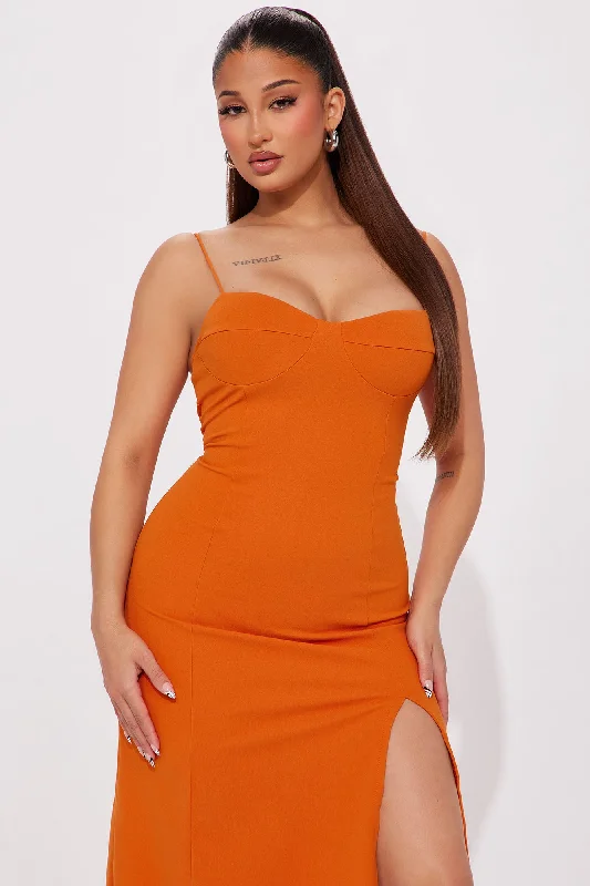 Girls Night Out Midi Dress - Tangerine