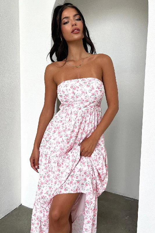 Hailey Maxi Dress - Pink Floral