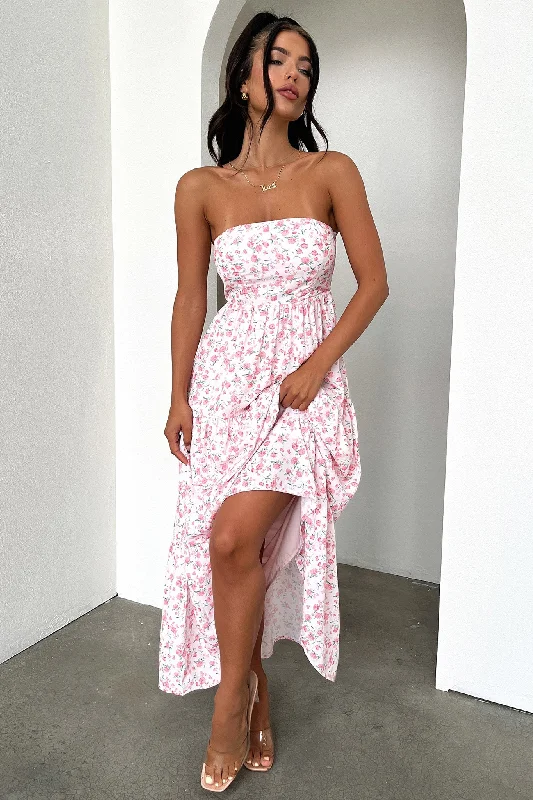 Hailey Maxi Dress - Pink Floral