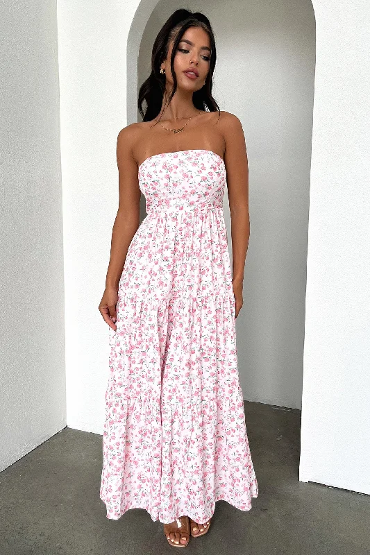 Hailey Maxi Dress - Pink Floral