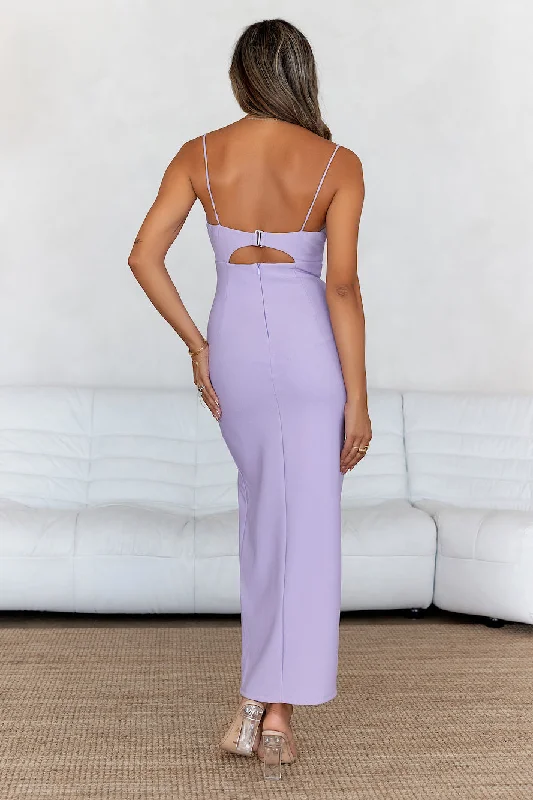 HELLO MOLLY Trendy Sense Midi Dress Lilac