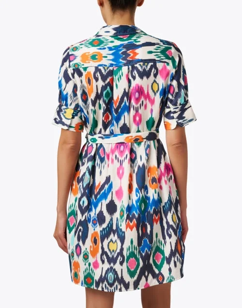 Hester Multi Ikat Print Shirt Dress