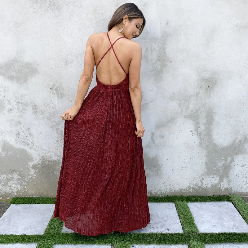 Hidden Gems Red Party Maxi Dress