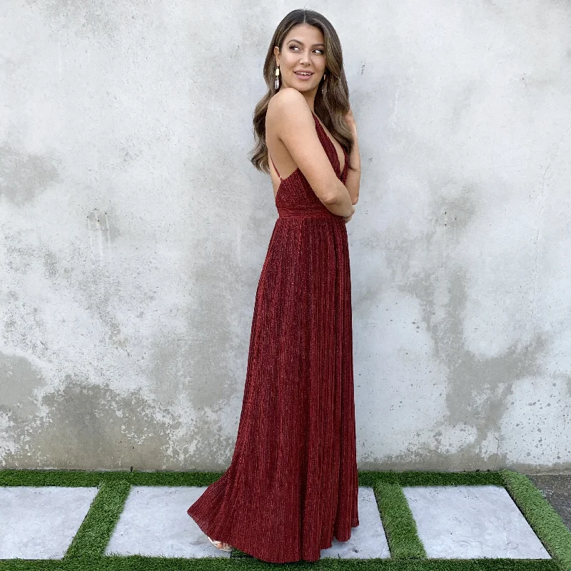 Hidden Gems Red Party Maxi Dress