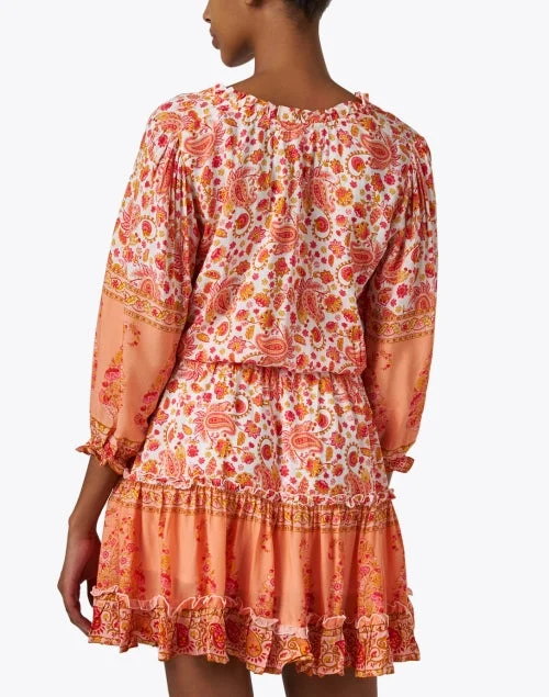 Ibiza Orange Multi Print Dress