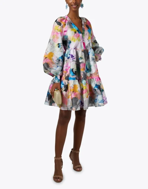 Jasmine Multi Print Crinkled Dress