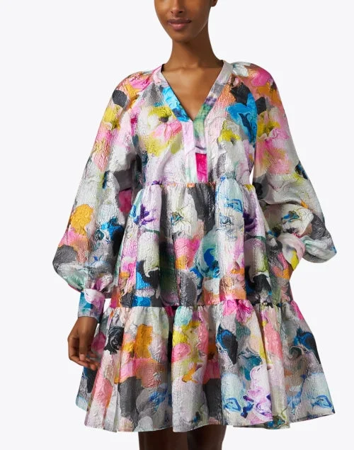 Jasmine Multi Print Crinkled Dress