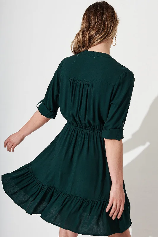 Jeena Dress in Emerald Green