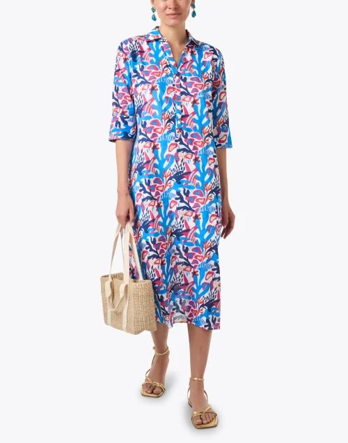 Kallan Coral Multi Print Dress