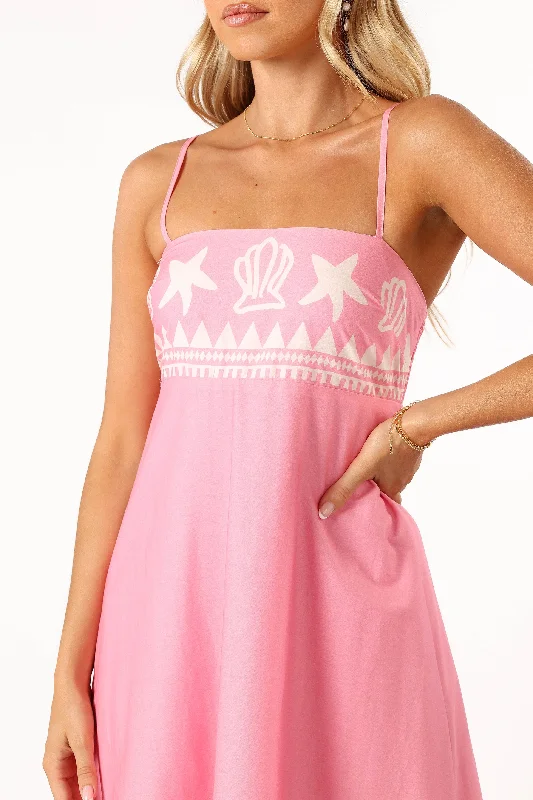 Kristen Dress - Pink Shell