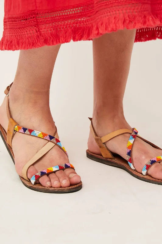 Lara Leather Sandals | Multi