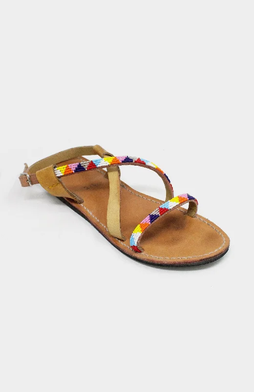 Lara Leather Sandals | Multi