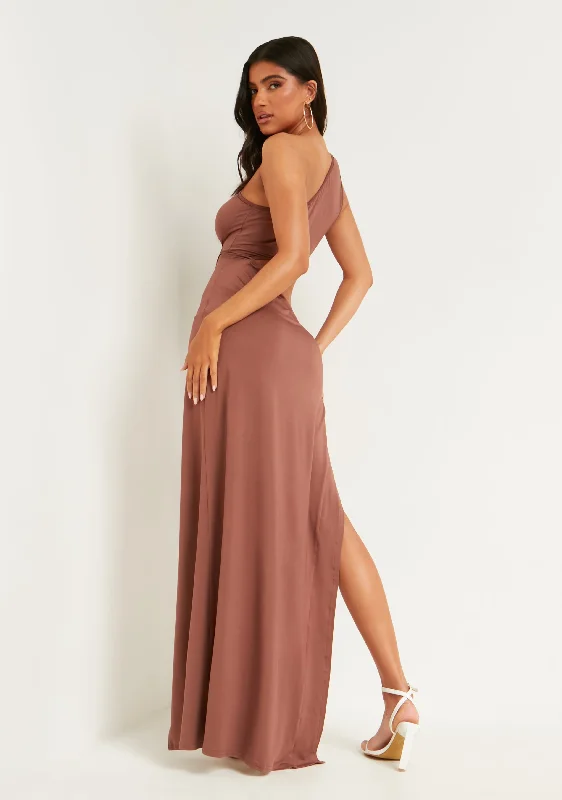 Lauren Chocolate Brown Cut Out Maxi Dress