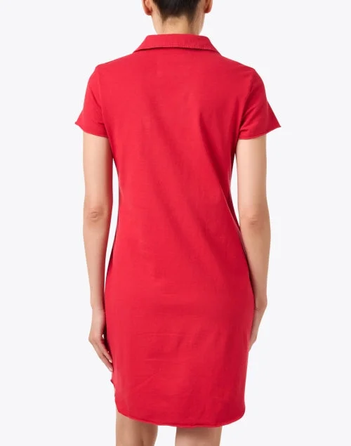 Lauren Red Cotton Polo Dress