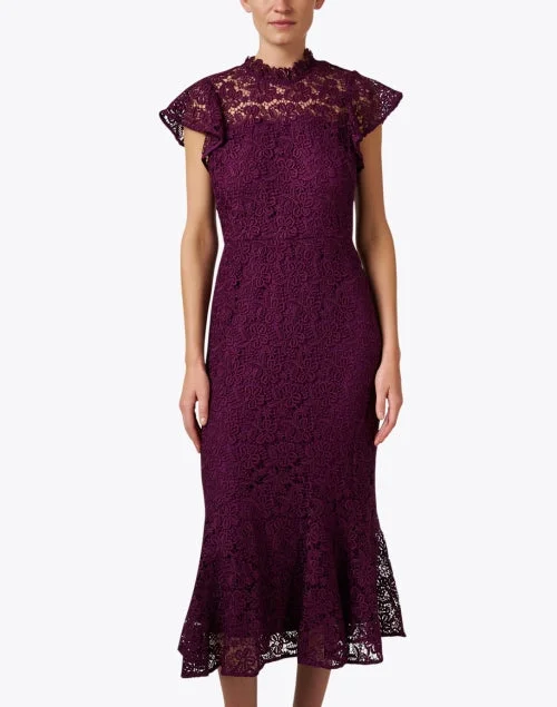 Lea Purple Lace Dress