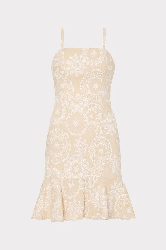 Linen Embroidered Dress