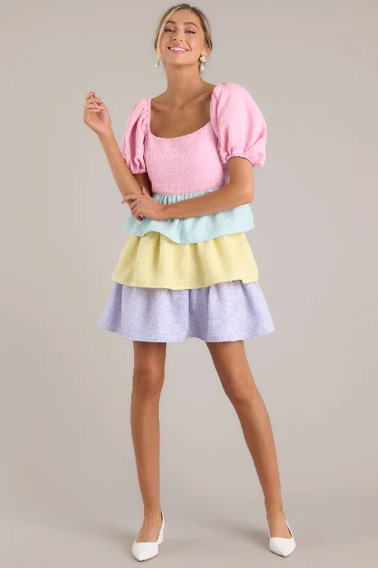 Living In Wonderment Pastel Mini Dress