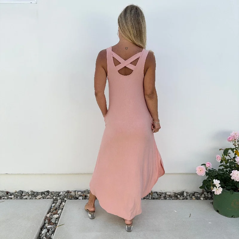 Lounge in Comfort Maxi Dress in Pink