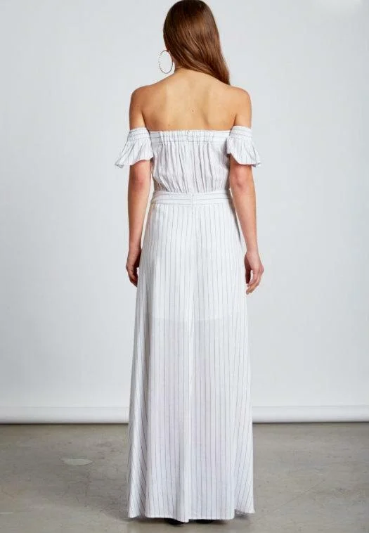 Malibu White Stripe Maxi Dress