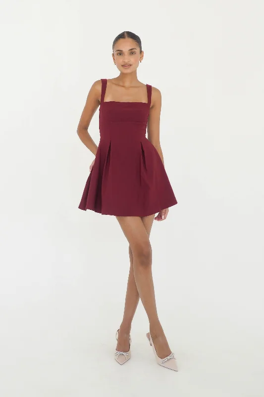 Marlee Mini Dress - Wine