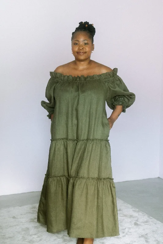 Marula Dress- Army Green