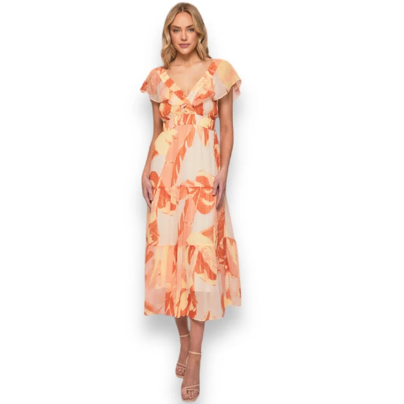 MOLLY MAXI DRESS -ORANGE