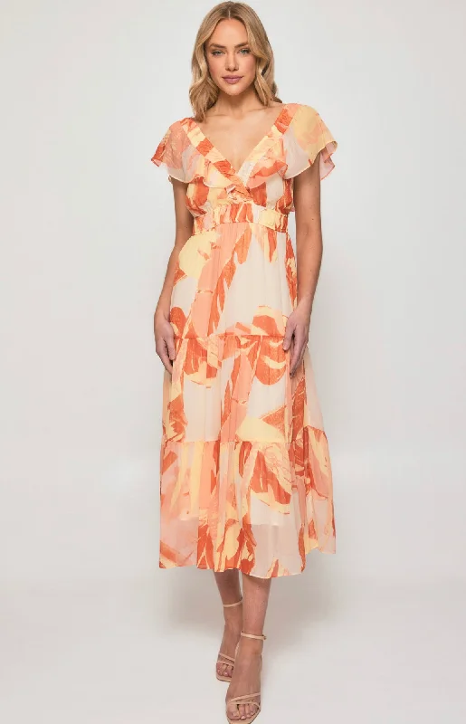 MOLLY MAXI DRESS -ORANGE