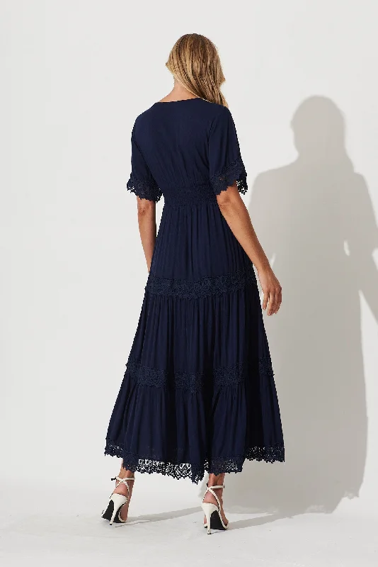 Mona Maxi Dress In Navy