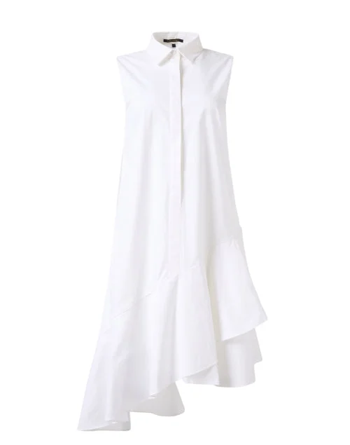 Monique White Asymmetrical Dress