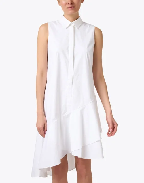 Monique White Asymmetrical Dress