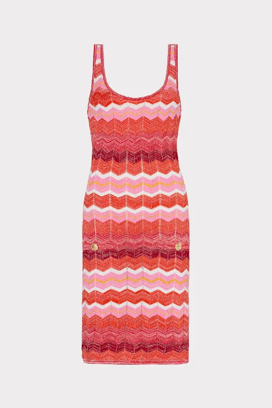 Multi Zig Zag Tank Mini Dress