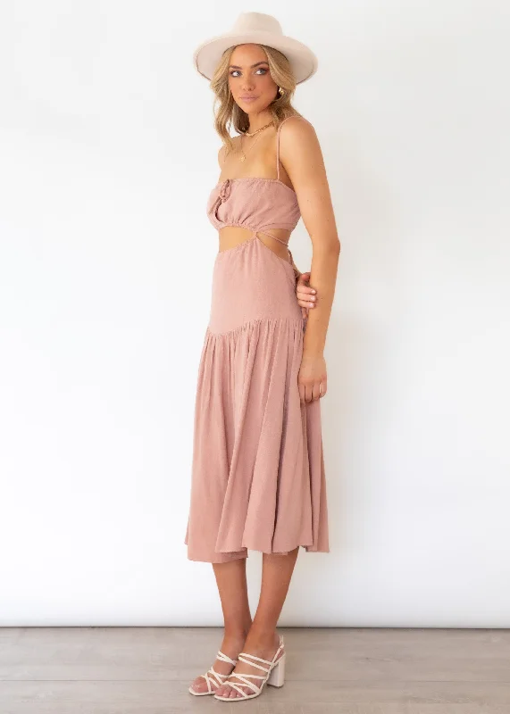 Nia Midi Dress - Mocha