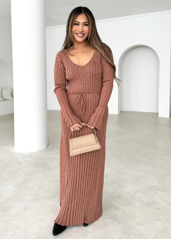 Norah Knit Maxi Dress - Clay