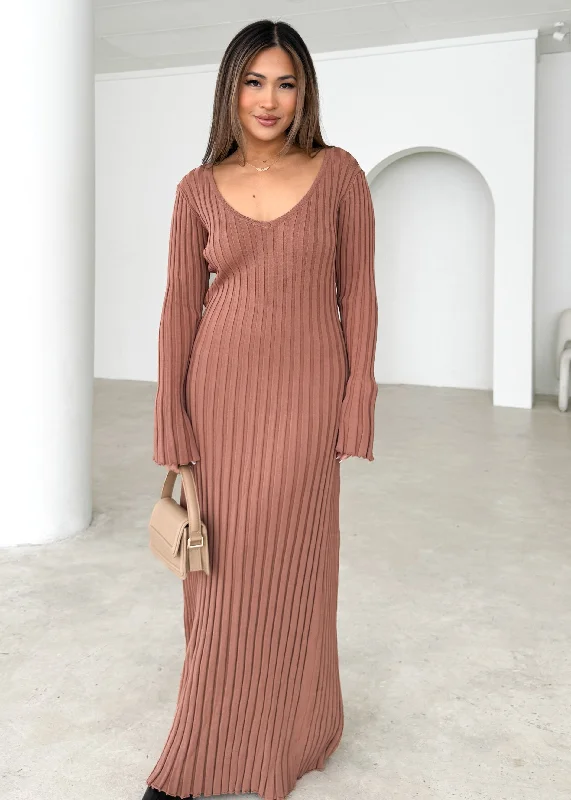 Norah Knit Maxi Dress - Clay